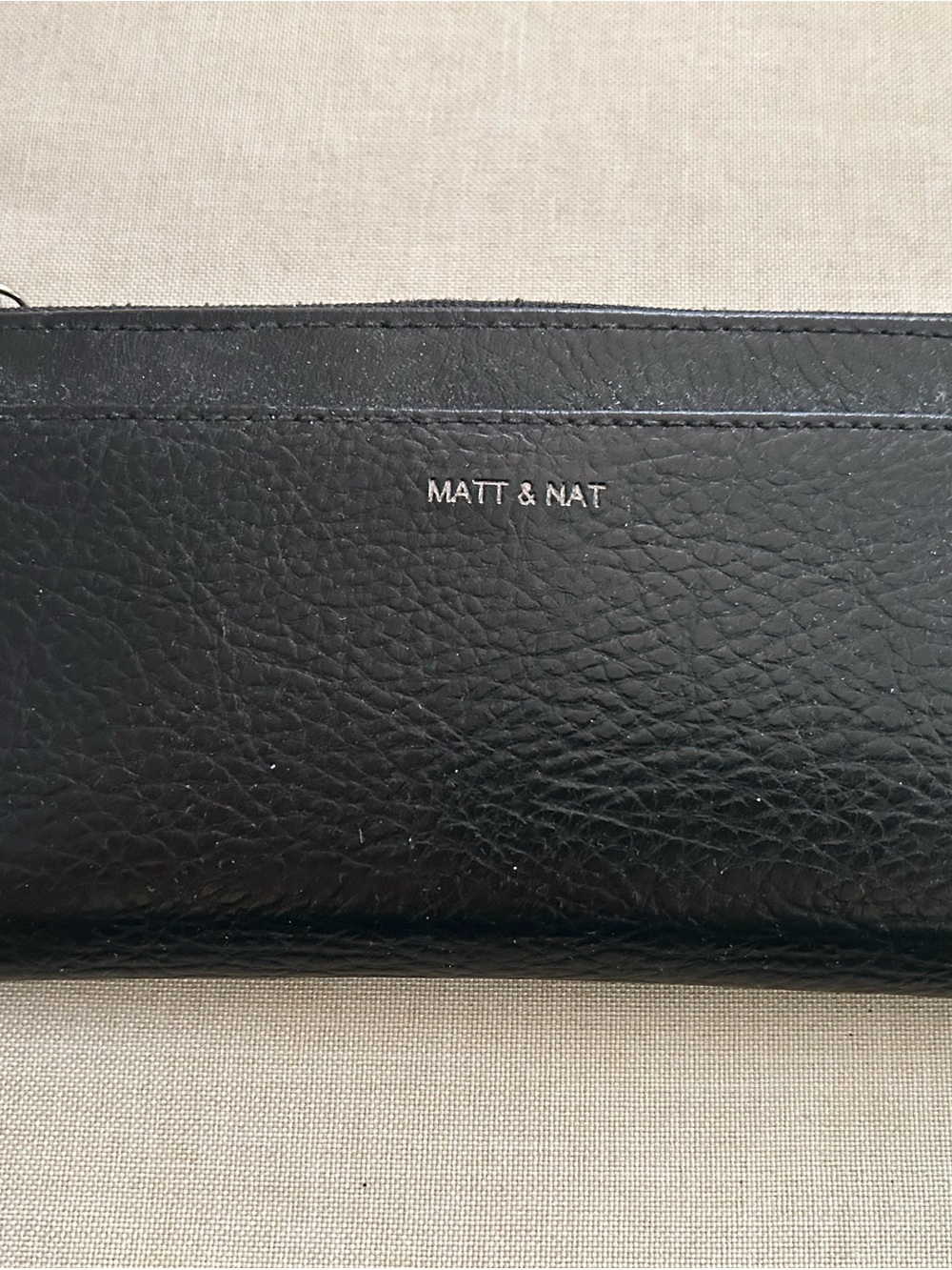 Matt & Nat Black Vegan Leather Zip Wallet